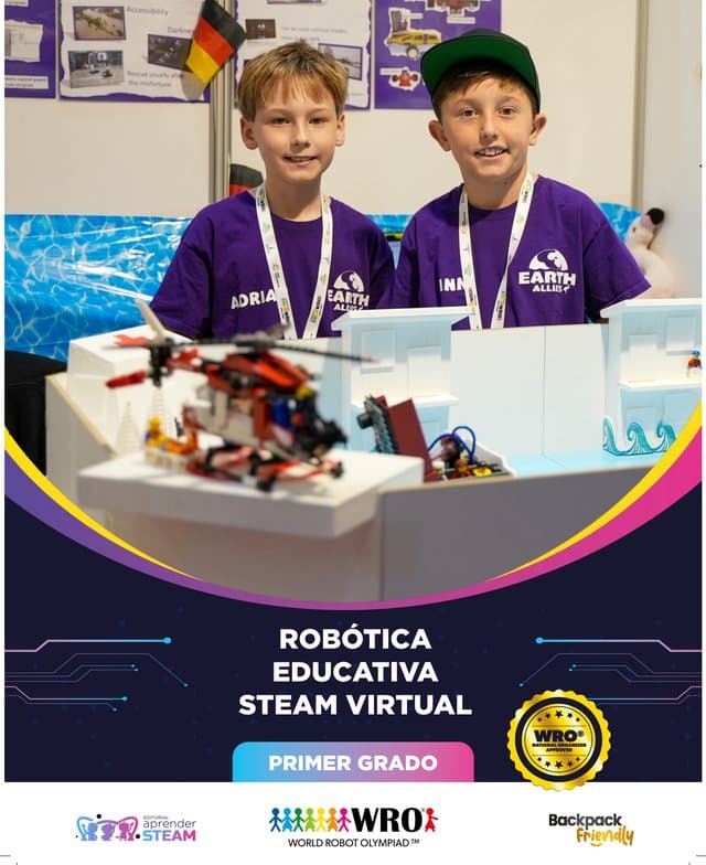 Portada 1.º grado — Aprender STEAM Robótica e IA