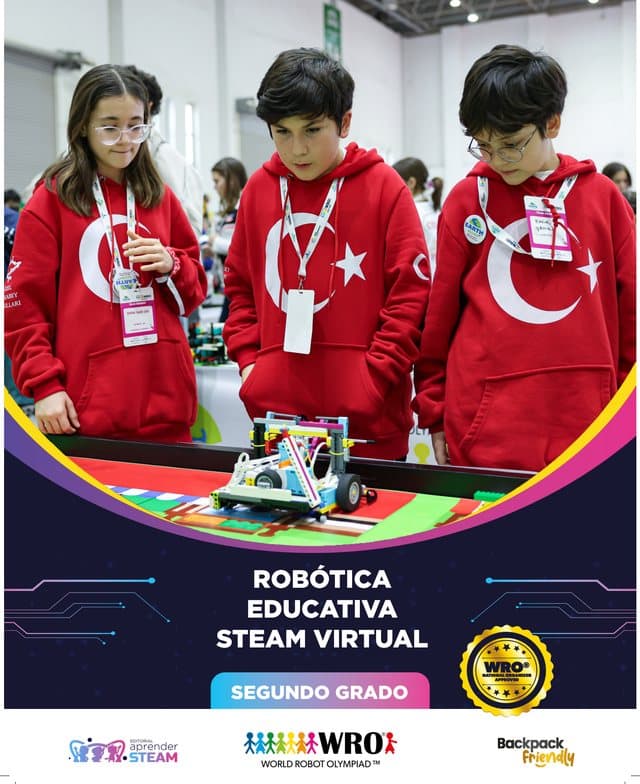 Portada 2.º grado — Aprender STEAM Robótica e IA