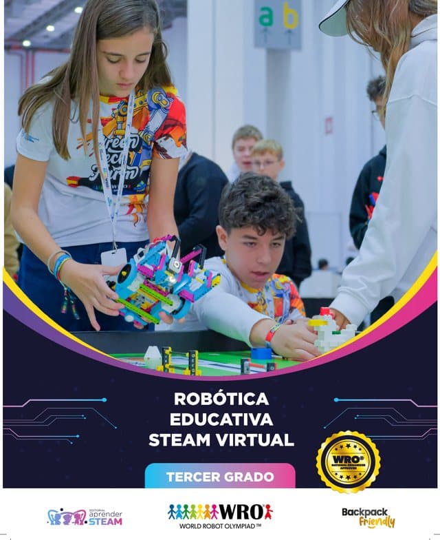 Portada 3.º grado — Aprender STEAM Robótica e IA